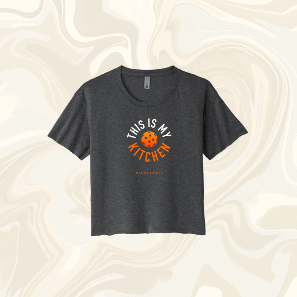 Women's Cropped Top- Orange Circle Logo