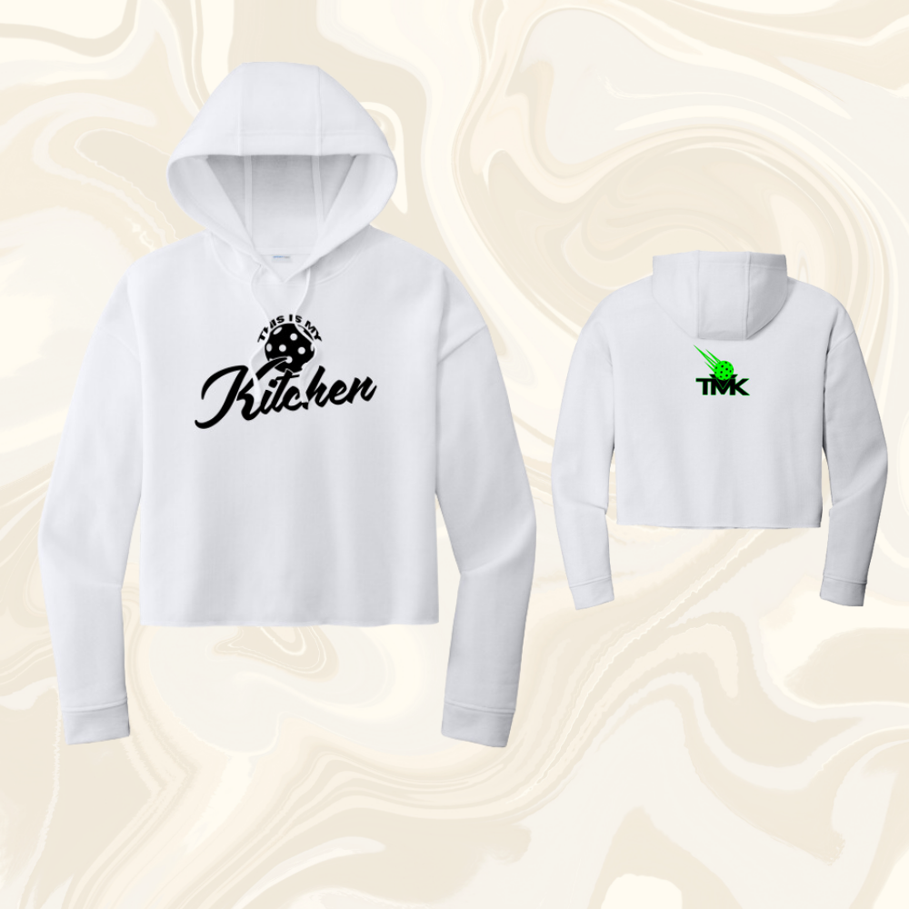 Ladies This Is My Kitchen Logo Cropped Hoodie