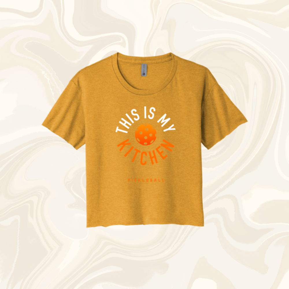 Women's Cropped Top- Orange Circle Logo
