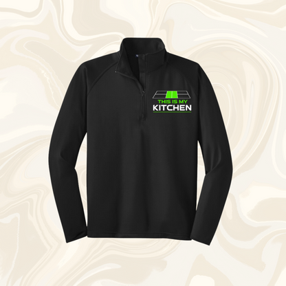 Unisex 1/4-Zip - Green Logo