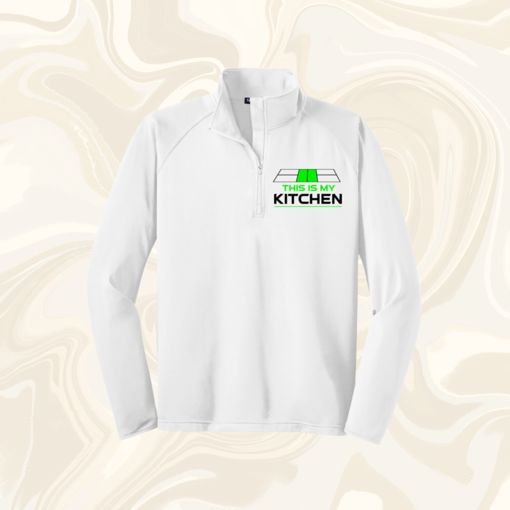 Unisex 1/4-Zip - Green Logo