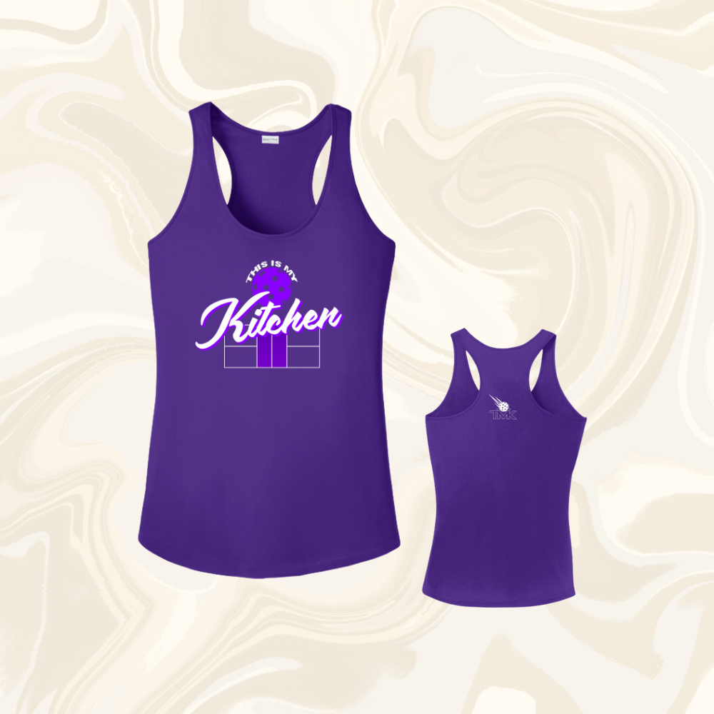 This Is My Kitchen Court Tank Top - Purple Logo