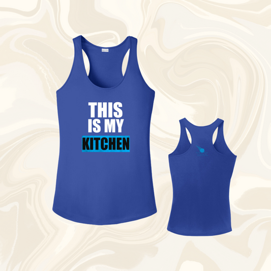 This Is My Kitchen Court Tank Top - Blue Logo