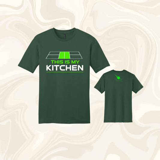 This Is My Kitchen Stretched Logo T-Shirt Green