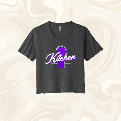 Women's Cropped Tee Purple Logo