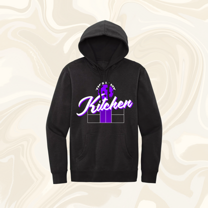 District Fleece Pullover Hooded Sweatshirt Purple Logo